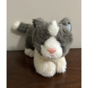 Vtg Commonwealth Of Pennsylvania Gray White Cat YDC Blue Eyes Stuffed Plush